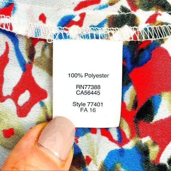 J. Crew Short Sleeve Floral Blouse - Blue/Pink - Picture 6 of 8